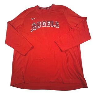 Nike MLB Baseball Los Angeles Angels Long Sleeve Shirt XXL / 2XL‎
